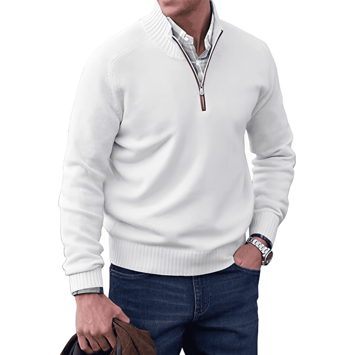 Nicolas | Stylish cashmere pullover with zipper