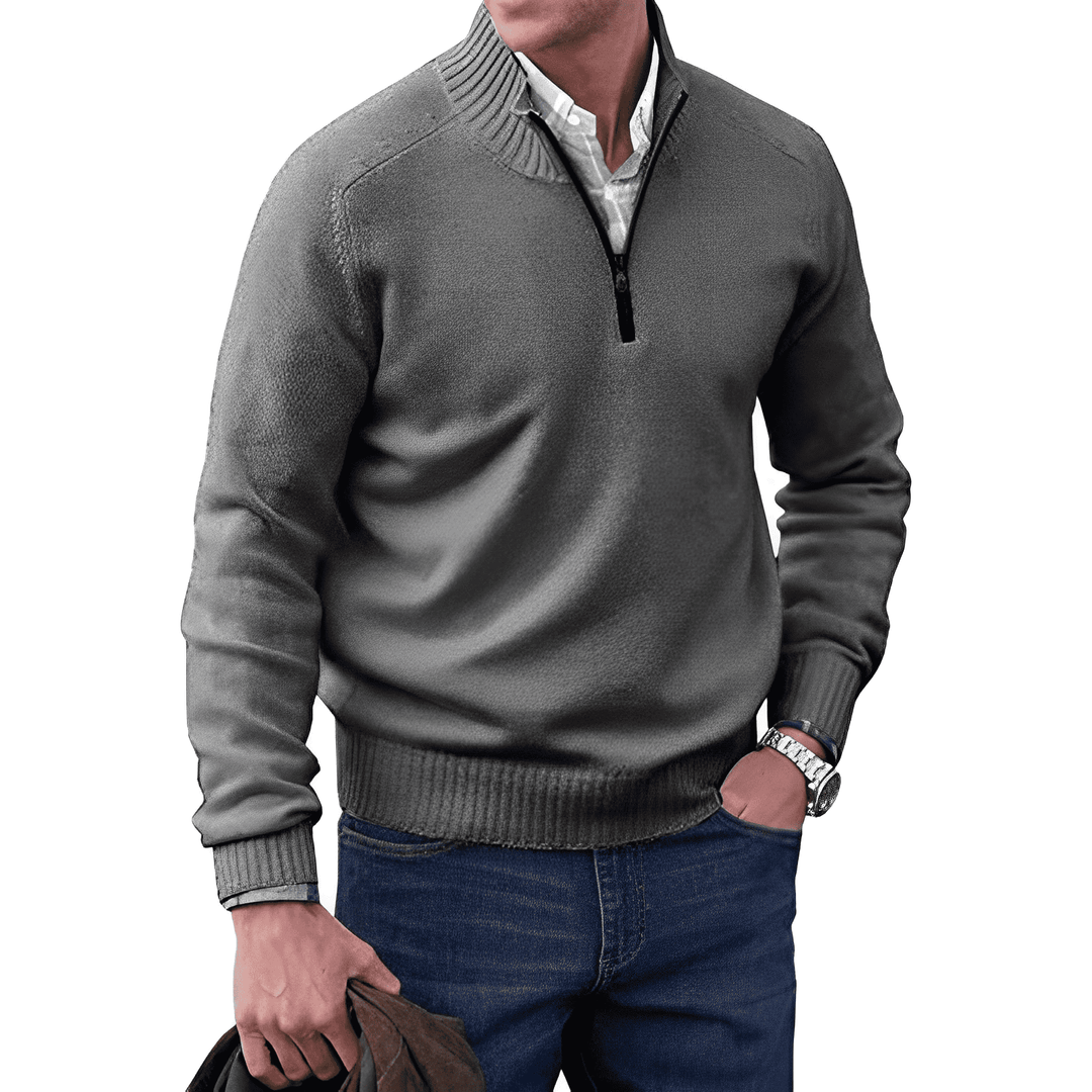 Nicolas | Stylish cashmere pullover with zipper