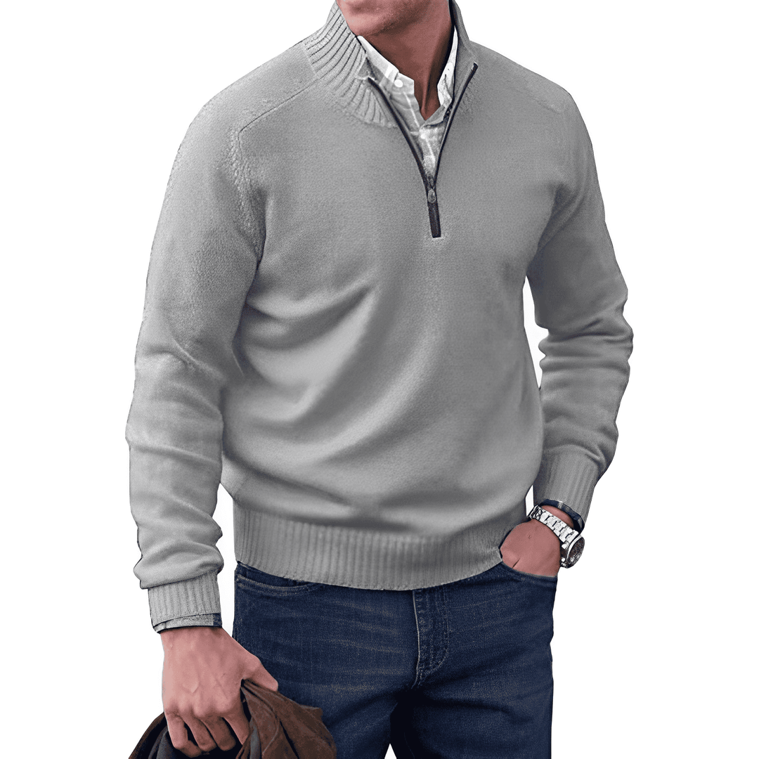 Nicolas | Stylish cashmere pullover with zipper