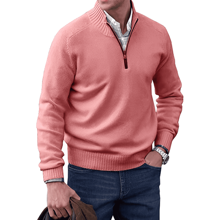 Nicolas | Stylish cashmere pullover with zipper