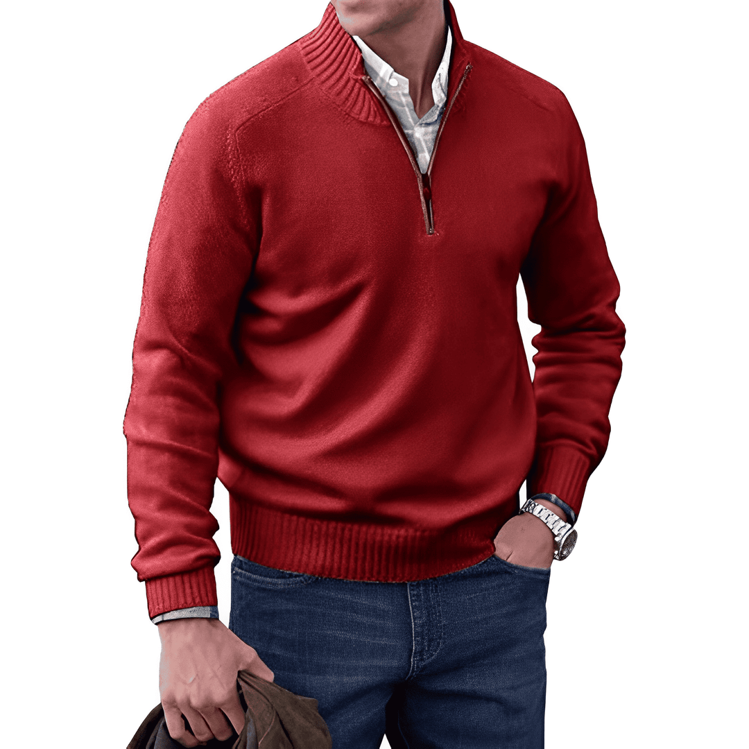 Nicolas | Stylish cashmere pullover with zipper