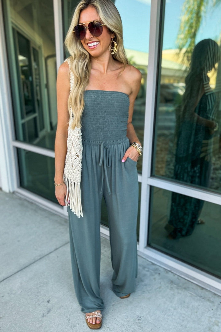 Trendy Off-Shoulder Jumpsuit