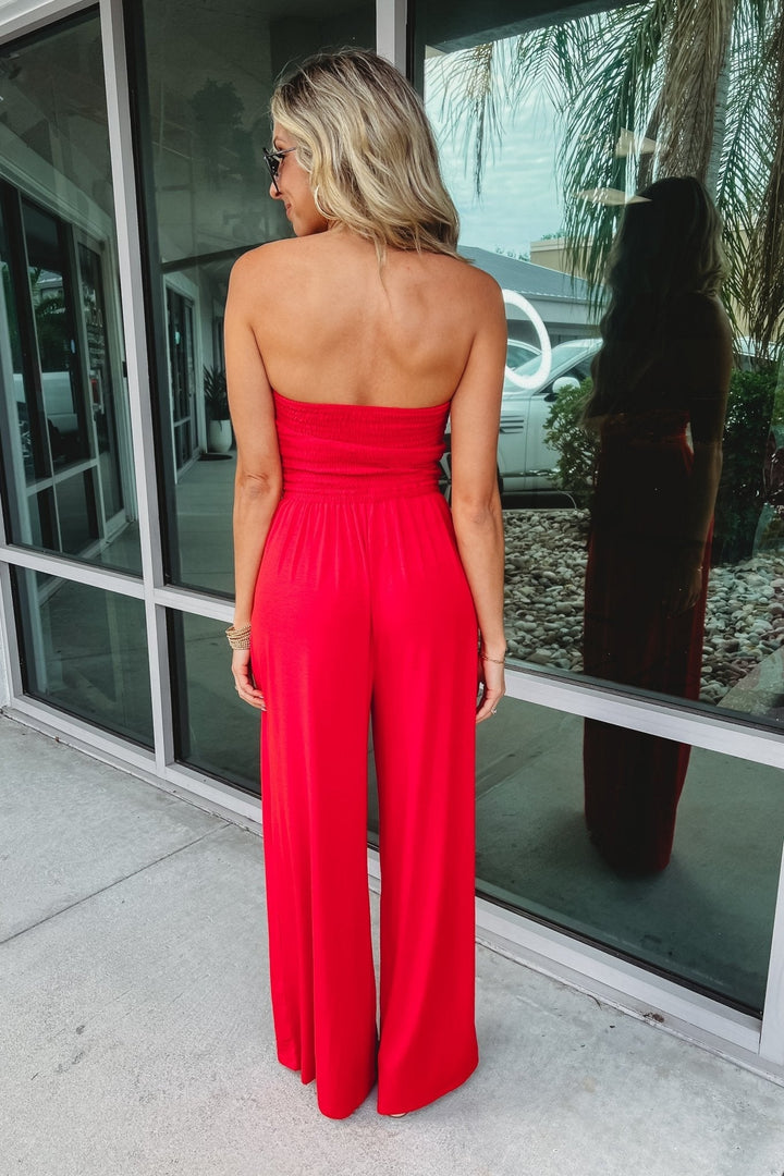 Trendy Off-Shoulder Jumpsuit