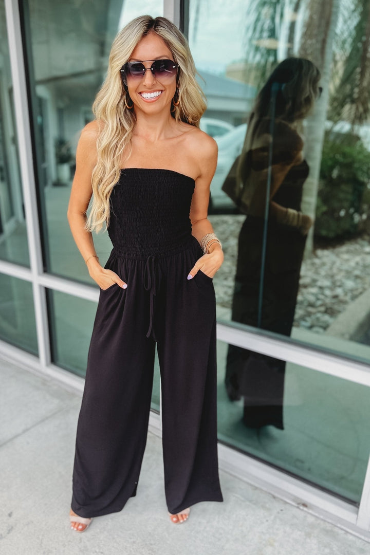 Trendy Off-Shoulder Jumpsuit