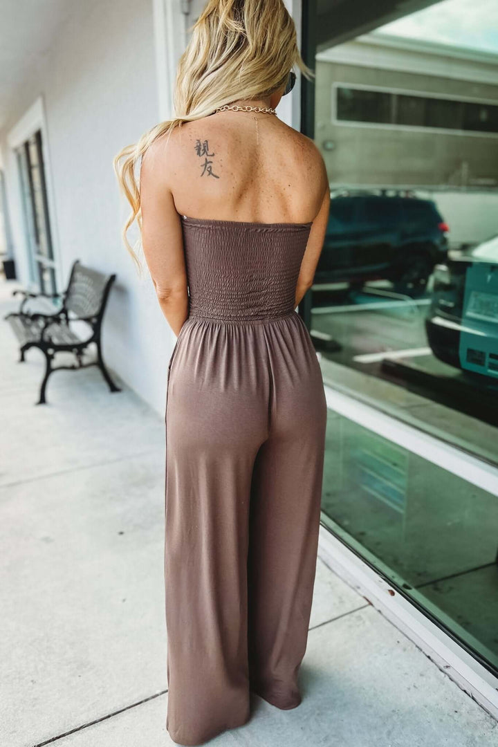 Trendy Off-Shoulder Jumpsuit